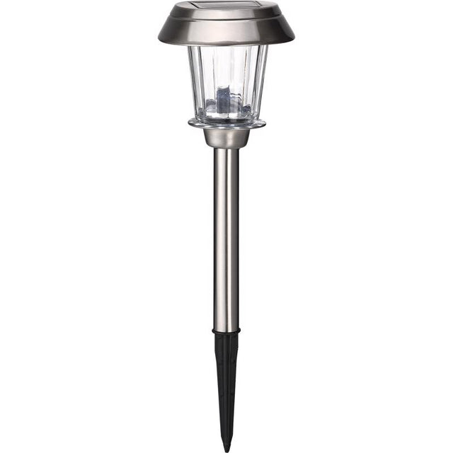 Living Accents Brushed Nickel Solar Powered 0.2 W LED Pathway Light 1 pk