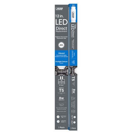 Feit General Purpose Daylight Deluxe 12 in. Bi-Pin Linear LED Linear Lamp 8 Watt Equivalence 1 pk
