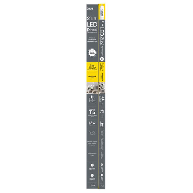 Feit General Purpose Bright White 21 in. Bi-Pin Linear LED Linear Lamp 13 Watt Equivalence 1 pk