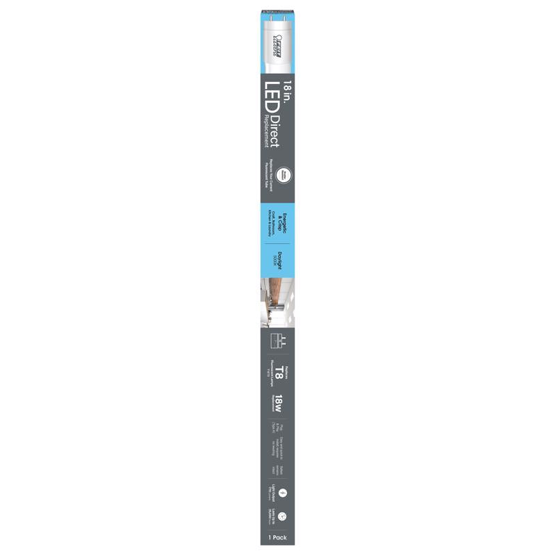 Feit General Purpose Daylight 18 in. Bi-Pin Linear LED Linear Lamp 18 Watt Equivalence 1 pk