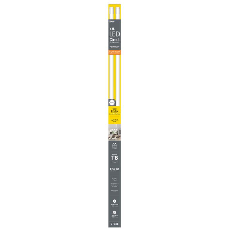 Feit LED Linear General Purpose Bright White 48 in. Bi-pin Linear LED Linear Lamp 32 Watt Equivalenc