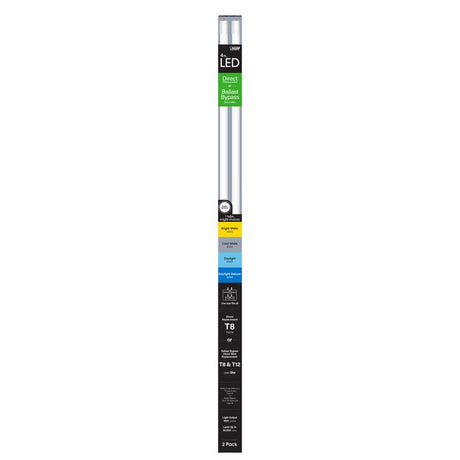 Feit T8 Color Selectable 48 in. G13 Linear Led Linear Lamp 32 Watt Equivalence 2 pk