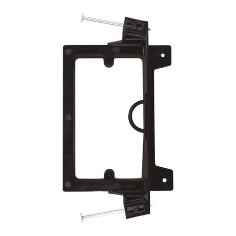 Vanco New Work Rectangle PVC 1 gang Low Voltage Mounting Bracket Black