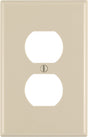 Leviton Ivory 1 gang Nylon Duplex Wall Plate 1 pk