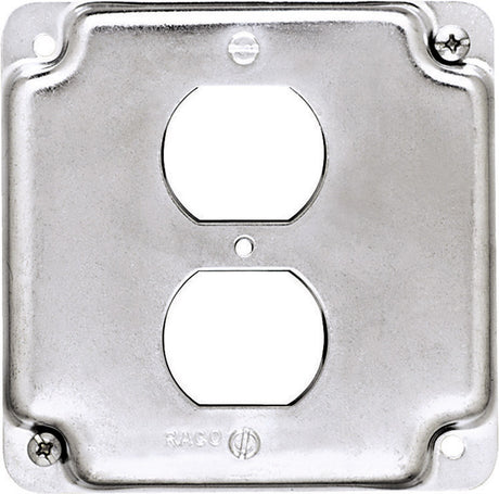 Raco Square Steel 2 gang Box Cover