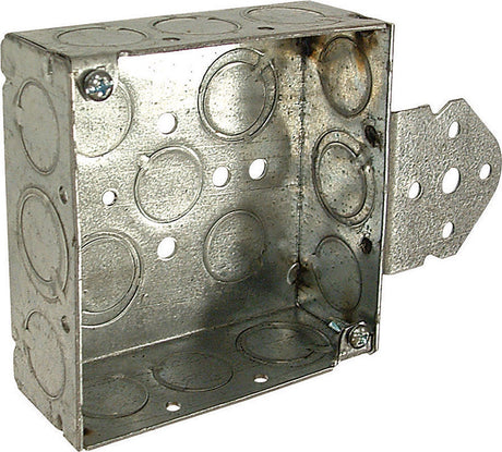 Raco 21 cu in Square Steel 2 gang Outlet Box Gray