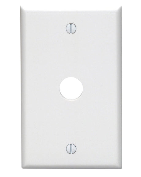 Leviton White 1 gang Thermoset Plastic Cable/Telco Wall Plate 1 pk