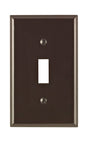 Leviton Brown 1 gang Nylon Toggle Wall Plate 1 pk