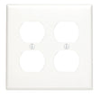 Leviton White 2 gang Nylon Duplex Wall Plate 1 pk