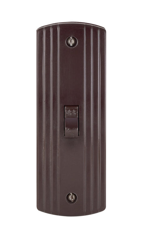 Leviton 10 amps Single Pole Toggle Switch Brown 1 pk