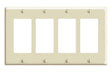 Leviton Decora Ivory 4 gang Thermoset Plastic Decorator Wall Plate 1 pk