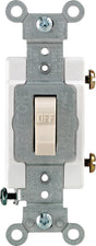Leviton 15 amps Single Pole Toggle AC Quiet Switch Light Almond 1 pk