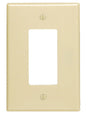 Leviton Ivory 1 gang Plastic Decorator Wall Plate 1 pk