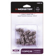 Monster Just Hook It Up Double Female Coax F Adapter 75 ohm 900 MHz 10 pk