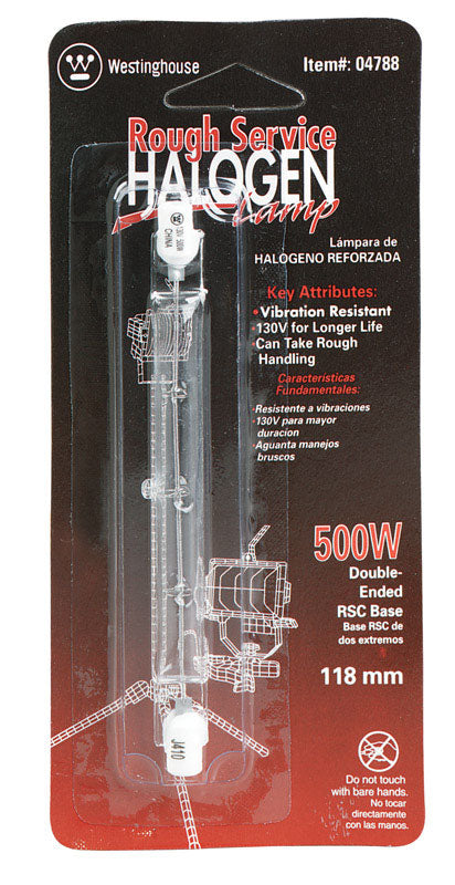 Westinghouse Rough Service 500 W T3 Utility Halogen Bulb 9,500 lm White 1 pk