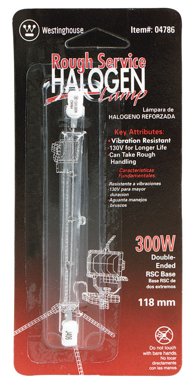 Westinghouse Rough Service 300 W T3 Utility Halogen Bulb 5,000 lm Bright White 1 pk