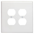 Leviton White 2 gang Thermoset Plastic Duplex Wall Plate 1 pk