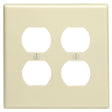 Leviton Ivory 2 gang Thermoset Plastic Duplex Wall Plate 1 pk