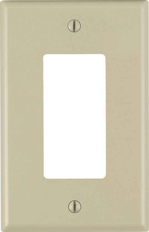 Leviton Ivory 1 gang Nylon Decorator Wall Plate 1 pk