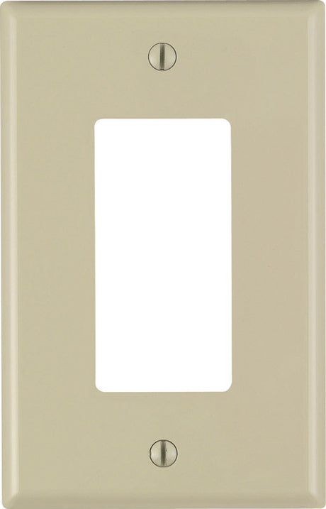 Leviton Ivory 1 gang Nylon Decorator Wall Plate 1 pk