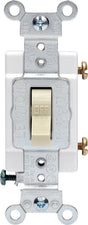 Leviton 15 amps Single Pole Toggle AC Quiet Switch Ivory 1 pk