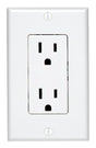 Leviton Decora 15 amps 125 V White Outlet 5-15R 1 pk
