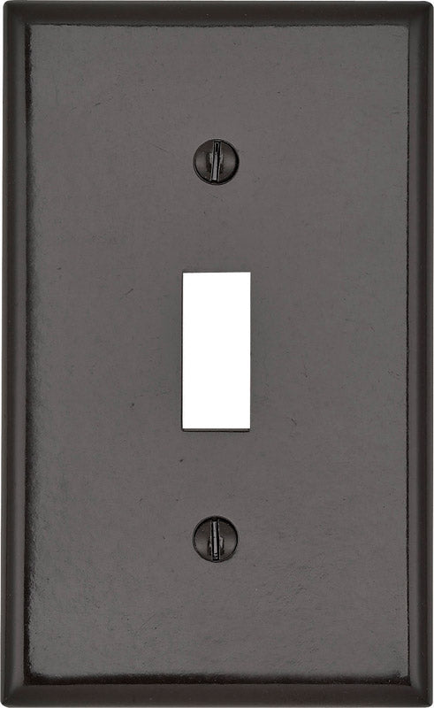 Leviton Brown 1 gang Thermoset Plastic Toggle Wall Plate 1 pk