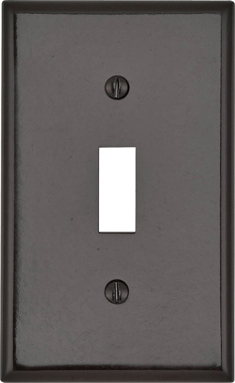 Leviton Brown 1 gang Thermoset Plastic Toggle Wall Plate 1 pk