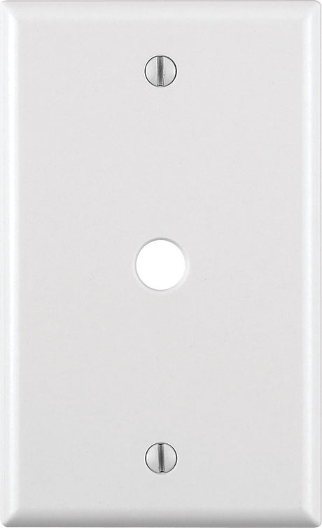 Leviton White 1 gang Thermoset Plastic Cable/Telco Wall Plate 1 pk