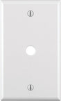 Leviton White 1 gang Thermoset Plastic Cable/Telco Wall Plate 1 pk