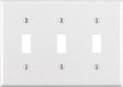Leviton White 3 gang Thermoset Plastic Toggle Wall Plate 1 pk