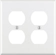 Leviton White 2 gang Thermoset Plastic Duplex Wall Plate 1 pk