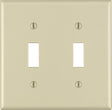Leviton Ivory 2 gang Thermoset Plastic Toggle Wall Plate 1 pk