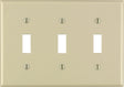 Leviton Ivory 3 gang Thermoset Plastic Toggle Wall Plate 1 pk