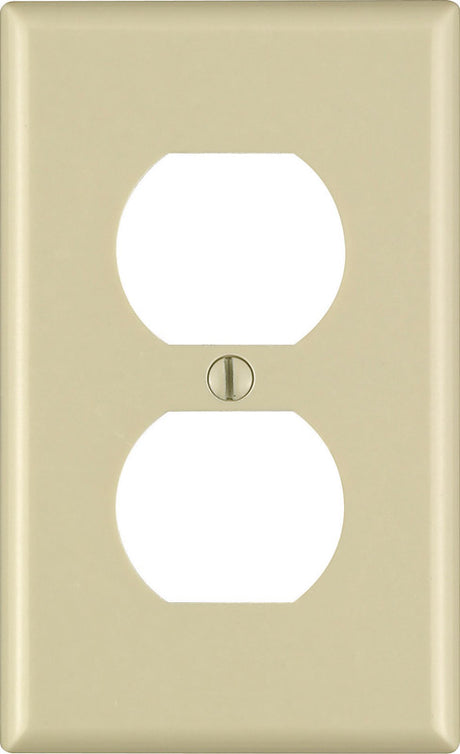 Leviton Ivory 1 gang Thermoset Plastic Duplex Wall Plate 1 pk
