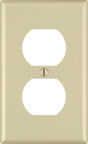 Leviton Ivory 1 gang Thermoset Plastic Duplex Wall Plate 1 pk