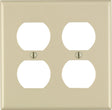 Leviton Ivory 2 gang Thermoset Plastic Duplex Wall Plate 1 pk