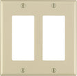 Leviton Decora Ivory 2 gang Thermoset Plastic Decorator Wall Plate 1 pk