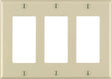 Leviton Decora Ivory 3 gang Thermoset Plastic Decorator Wall Plate 1 pk
