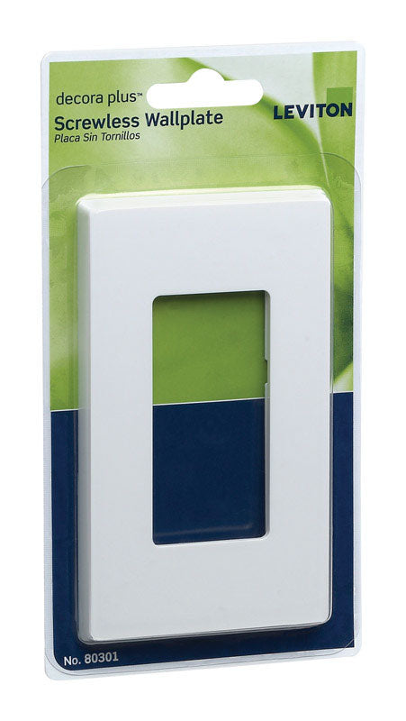 Leviton Decora White 1 gang Polycarbonate Decorator Wall Plate 1 pk