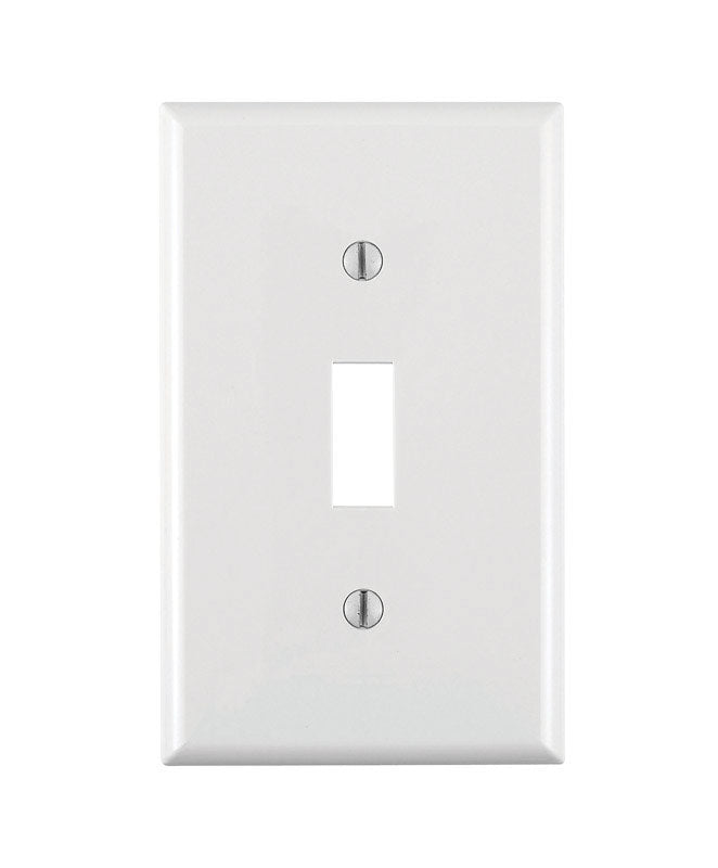 Leviton White 1 gang Thermoplastic Nylon Toggle Wall Plate 1 pk