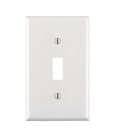 Leviton White 1 gang Thermoplastic Nylon Toggle Wall Plate 1 pk