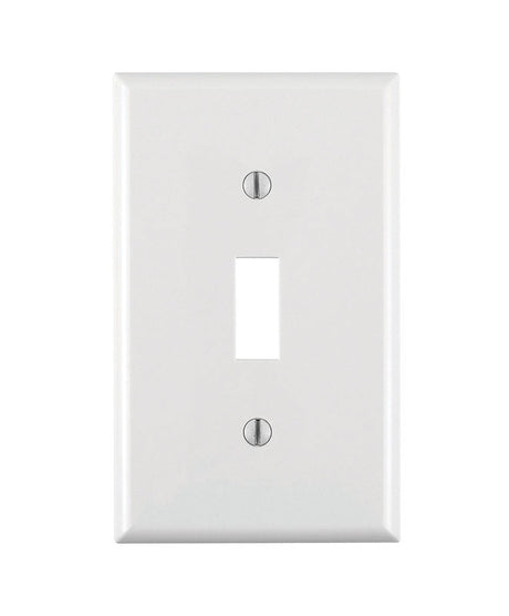 Leviton White 1 gang Thermoplastic Nylon Toggle Wall Plate 1 pk