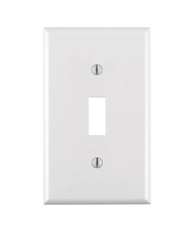 Leviton White 1 gang Thermoplastic Nylon Toggle Wall Plate 1 pk