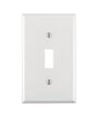 Leviton White 1 gang Thermoplastic Nylon Toggle Wall Plate 1 pk