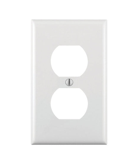 Leviton White 1 gang Thermoplastic Nylon Duplex Wall Plate 1 pk
