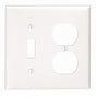 Leviton White 2 gang Thermoplastic Nylon Duplex/Toggle Wall Plate 1 pk
