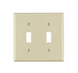 Leviton Ivory 2 gang Nylon Toggle Wall Plate 1 pk
