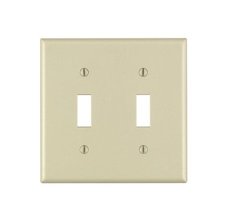 Leviton Ivory 2 gang Nylon Toggle Wall Plate 1 pk