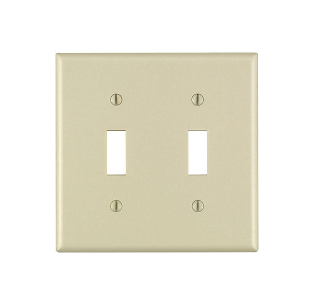 Leviton Ivory 2 gang Nylon Toggle Wall Plate 1 pk